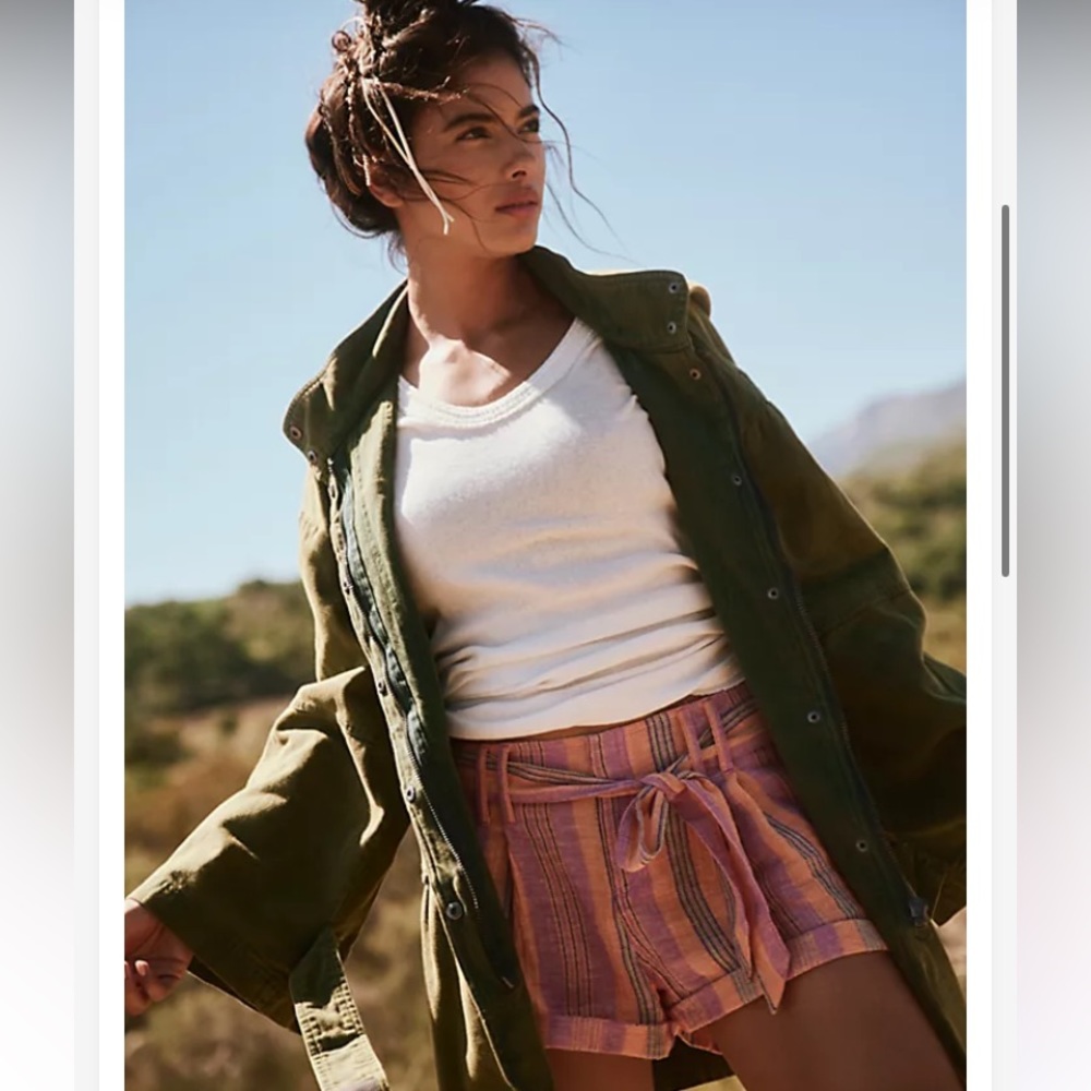 Barbados Blooms Shorts Free people striped shorts